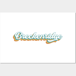 Breckenridge Colorado Retro Lettering Posters and Art